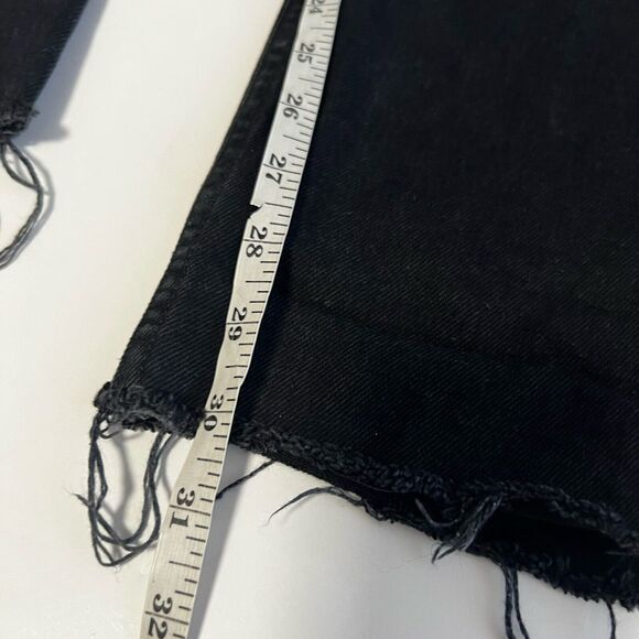 Agolde Sz 26 Cherie High Rise Straight Leg Distressed Jeans Distortion Black - Picture 9 of 9